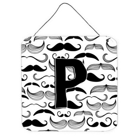 Carolines Treasures Letter P Moustache Initial Wall and Door Hanging Prints CJ2009-PDS66